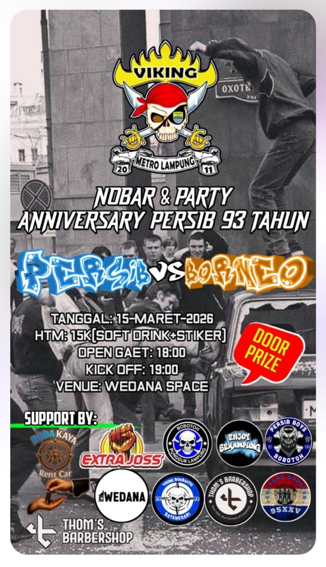 
					Peringati HUT, Viking Metro Gelar Bakti Sosial dan Nobar