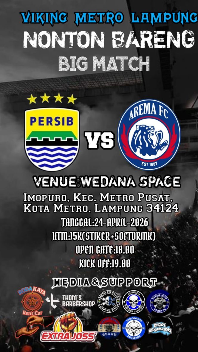 
					Viking Metro Kembali Gelar Nobar Big Match Persib vs Arema FC