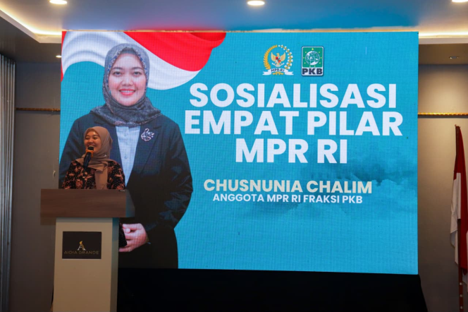 
					Sosialisasi 4 Pilar Kebangsaan, Chusnunia Ajak Perempuan di Metro  Perkuat Ekonomi Inklusif